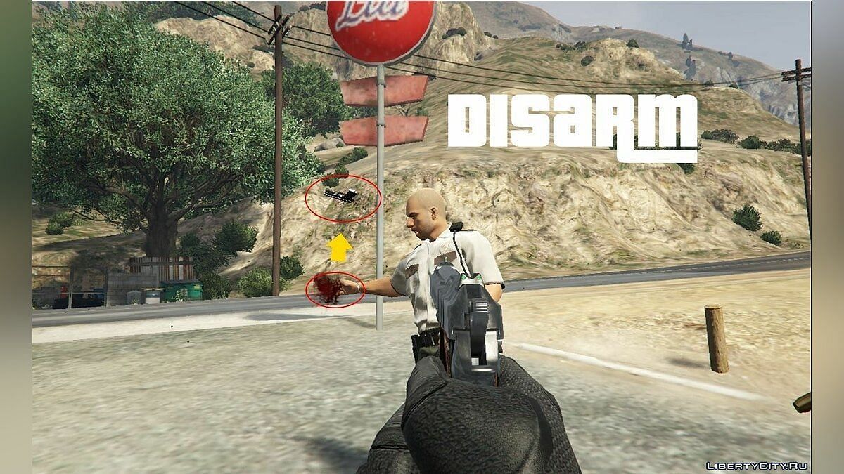 Disarm puts those FPS skills to good use in GTA 5 [Image via LibertyCity.NET]