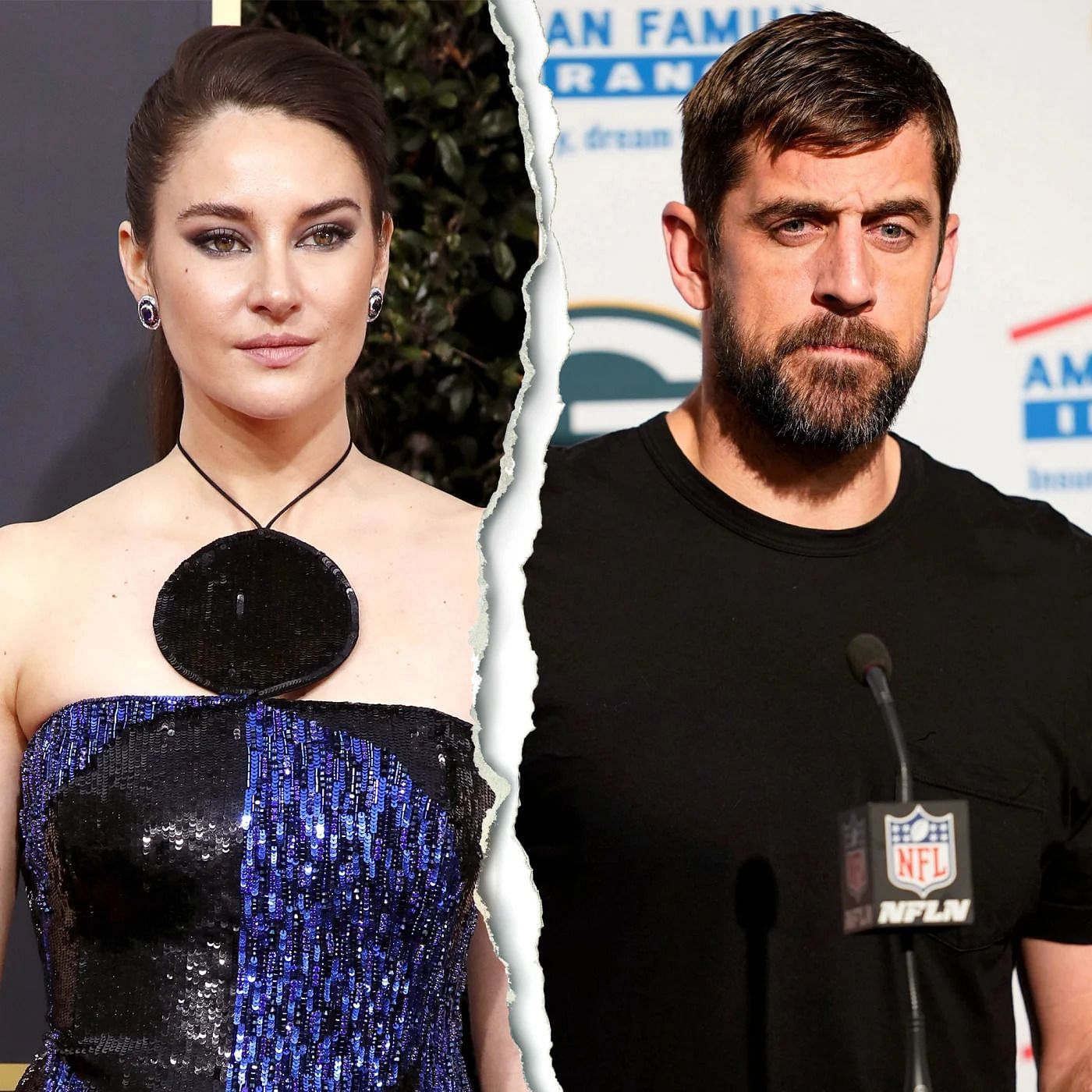 Actress Shailene Woodley and Packers QB Aaron Rodgers