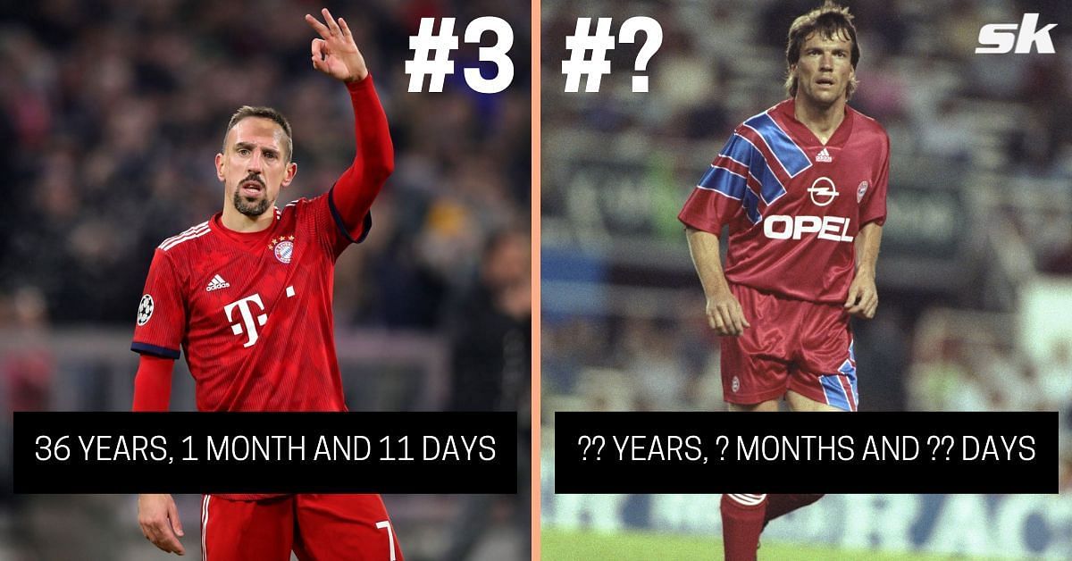 Find out which players were older to Franck Ribery when they scored for Bayern