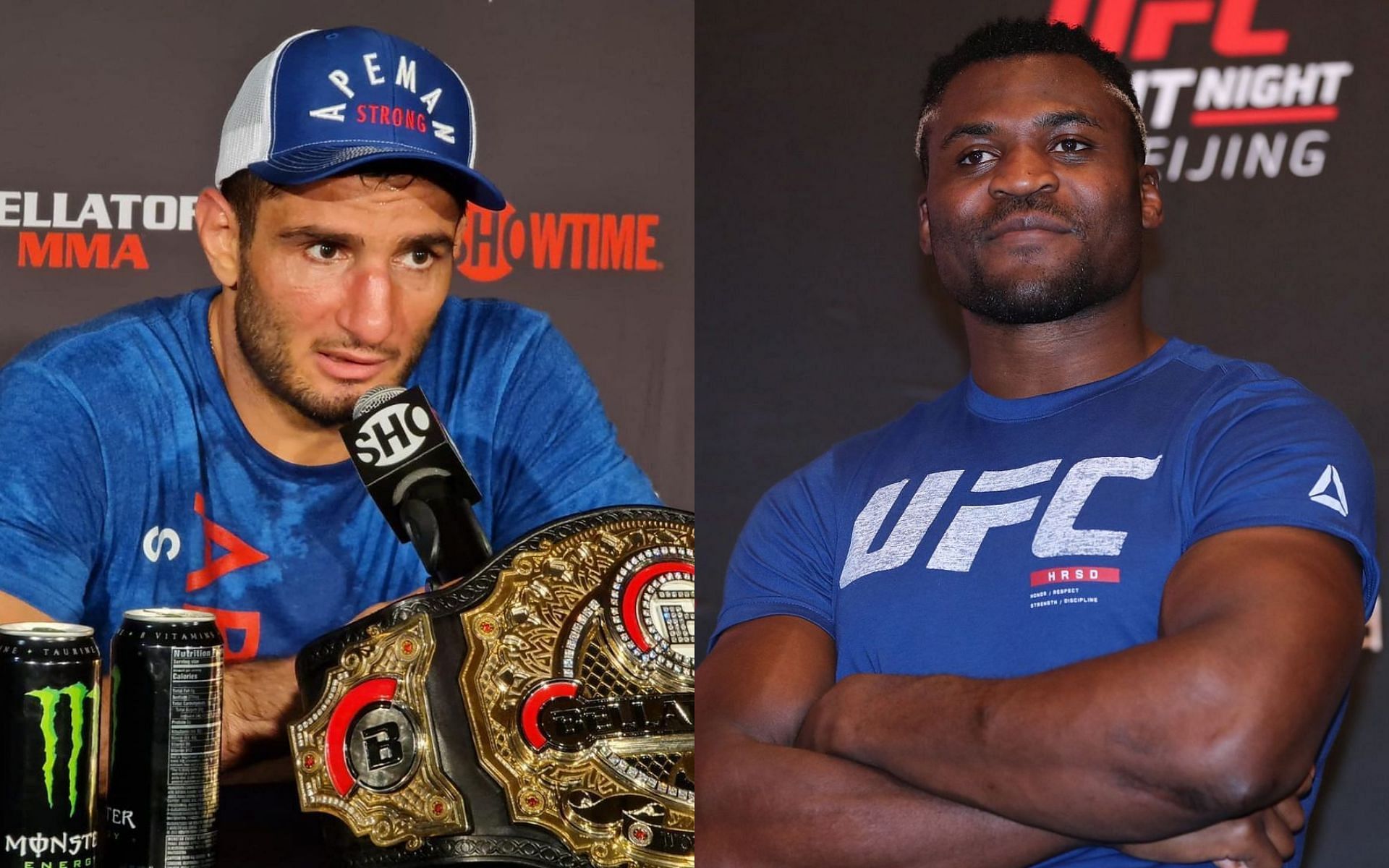 Gegard Mousasi (left) and Francis Ngannou (right) [Left photo via @mousasi on Instagram]