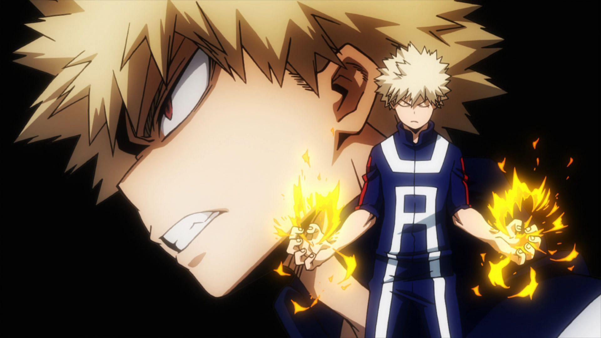 Bakugo preparing in My Hero Academia (Courtesy of Studio Bones)