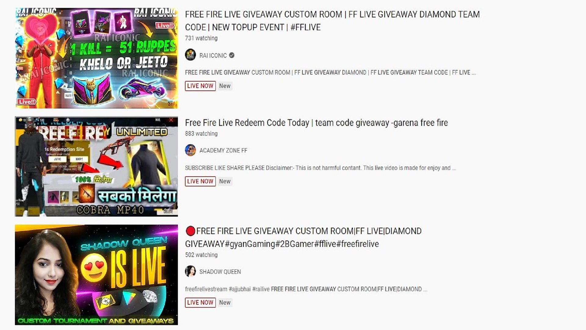 Giveaways can also be a good option (Image via YouTube)
