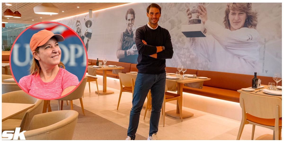 Rafael Nadal hung pictures of Chris Evert and other past French Open champions in his new restaurant