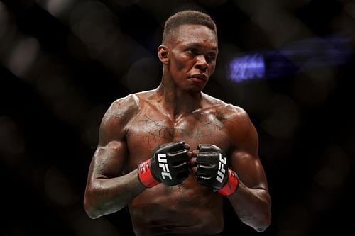 Israel Adesanya in action at UFC 271