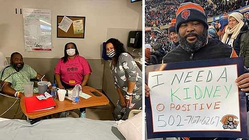 Chicago Bears fan Marcus Edwards at a Bears game