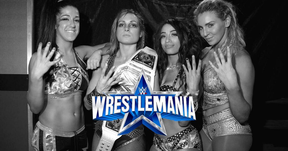 Bayley, Becky Lynch, Sasha Banks, and Charlotte Flair.