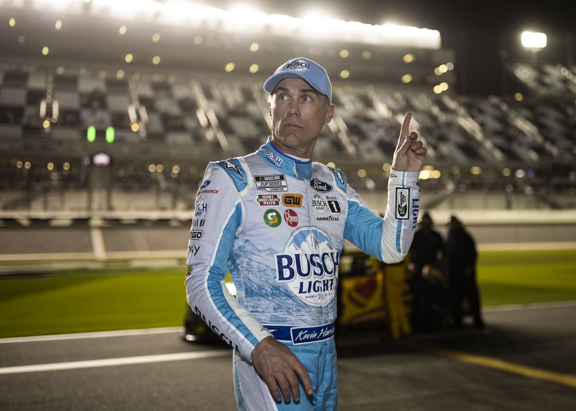 Kevin Harvick during qualifying for the NASCAR Cup Series 64th Annual Daytona 500 (Photo by James Gilbert/Getty Images)