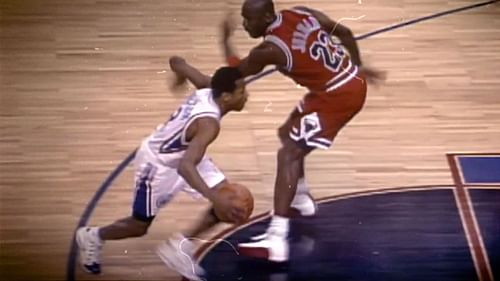 Allen Iverson put his idol Michael Jordan on skates with his iconic crossover dribble almost 25 years ago.[Photo: Open Basketball]