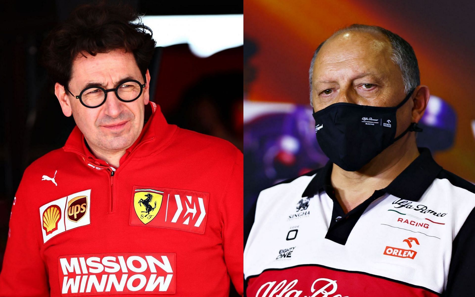 Fred Vasseur (right) had sought closer ties with Ferrari since taking over as Alfa Romeo-Sauber&#039;s team principal in 2017