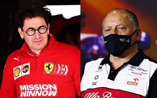 Fred Vasseur (right) had sought closer ties with Ferrari since taking over as Alfa Romeo-Sauber's team principal in 2017