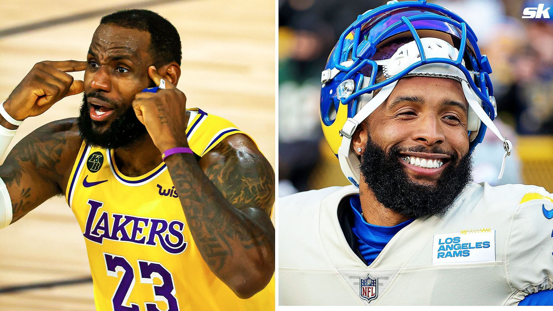 Los Angeles Lakers small forward LeBron James and Los Angeles Rams wide receiver Odell Beckham Jr