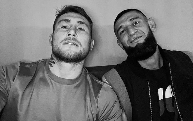 Watch: Khamzat Chimaev asks Darren Till to shave his head so that he could become a better wrestler
