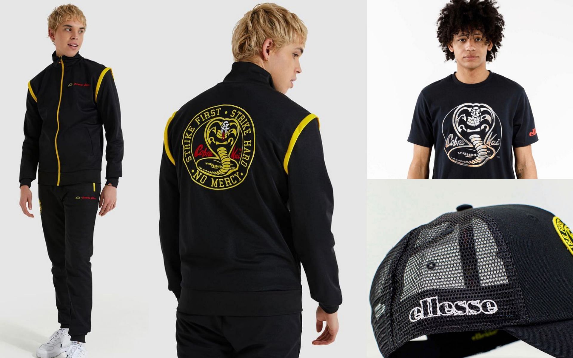 The Ellesse x Cobra Kai merchandise was launched recently (Image via DTLR)