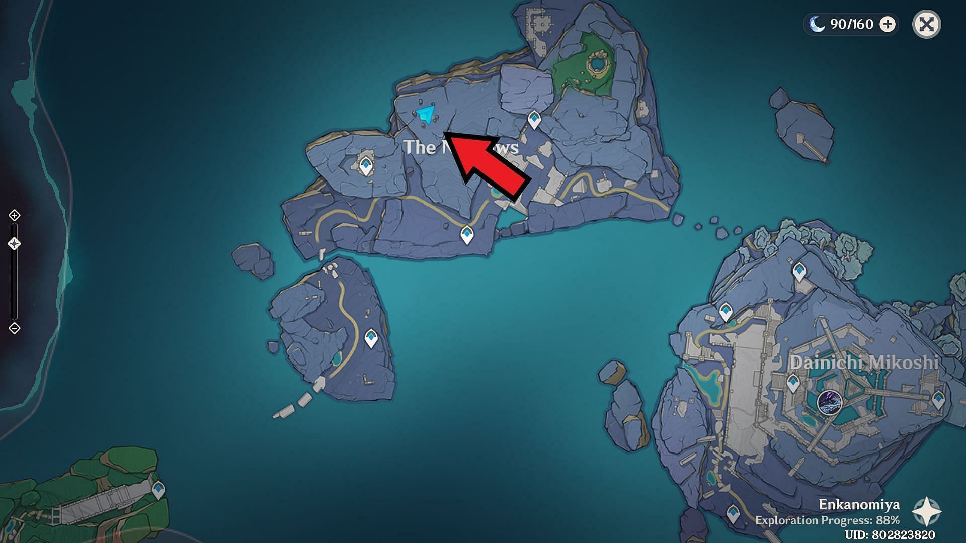 Location of first offering (Image via Genshin Impact)