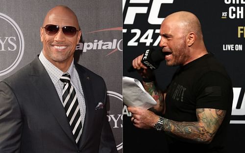 Dwayne 'The Rock' Johnson (left) and Joe Rogan (right)