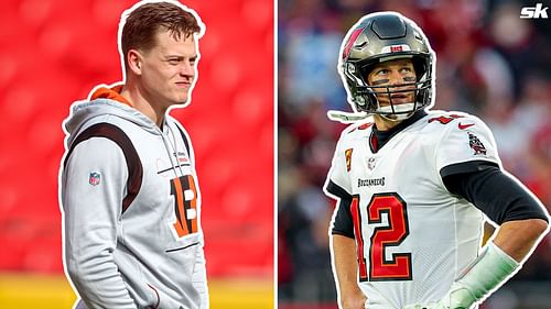 Cincinnati Bengals QB Joe Burrow and  former Tampa Bay Buccaneers QB Tom Brady