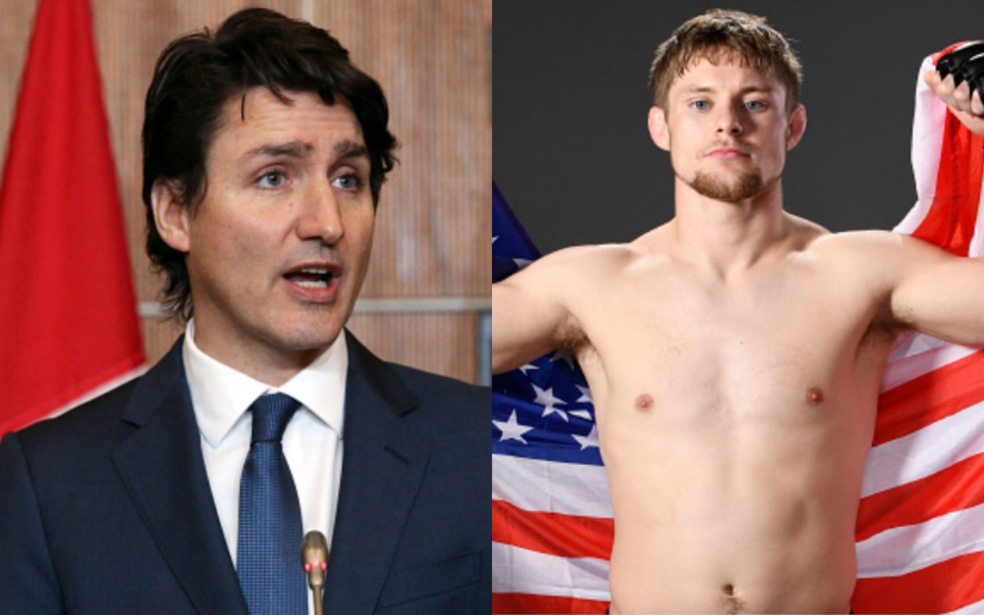 Justin Trudeau (left); Bryce Mitchell (right)