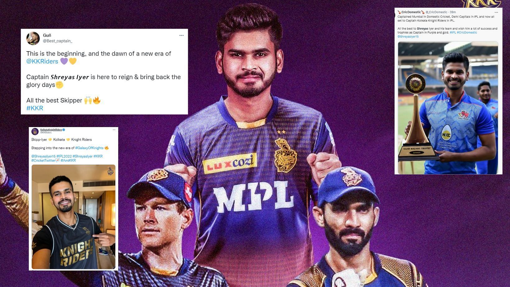 Twitter reactions to Shreyas Iyer&#039;s appointment as KKR captain.
