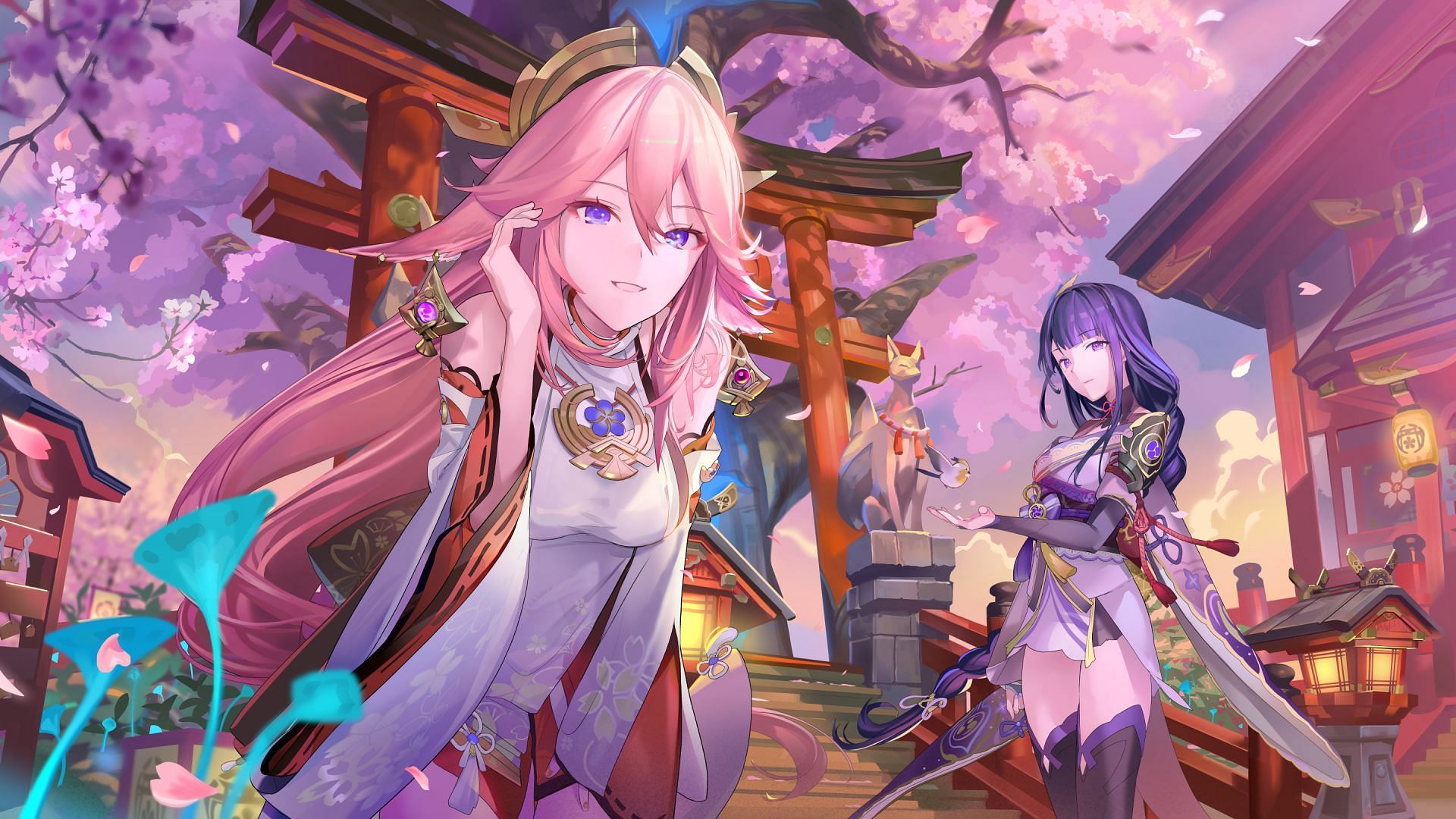 Raiden Shogun and Yae Miko banners are expected to arrive in patch 2.5 (Image via Wallpaper Abyss)