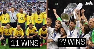 Ranking 5 teams with most wins in Champions League round of 16