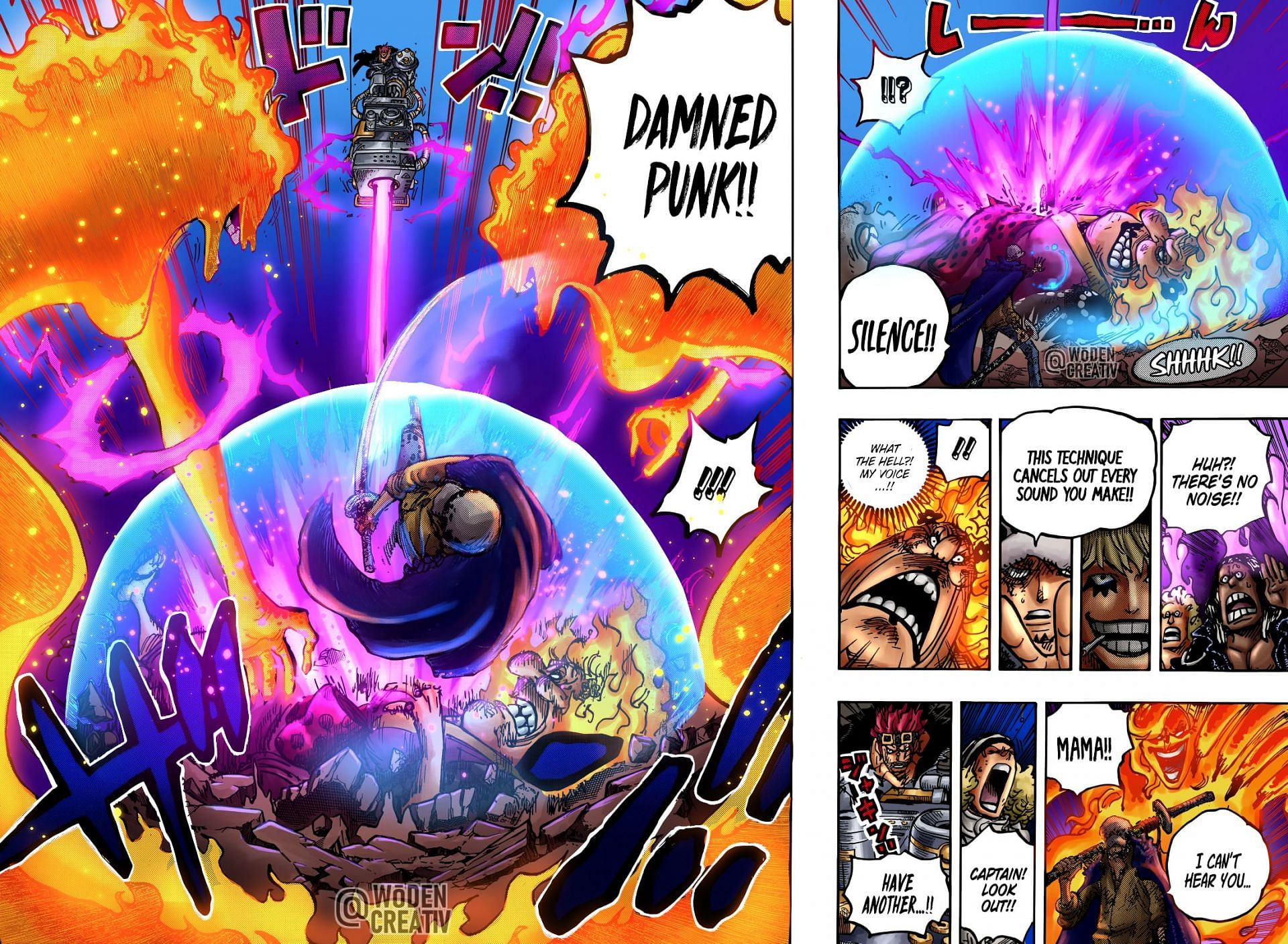 The final moments of their fight (Image via onepiecechapters.com)