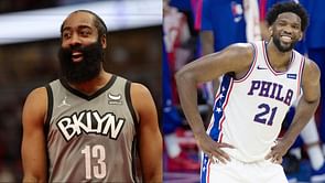 Watch: Joel Embiid gets the better of James Harden using his own signature stepback move against him in a 1-on-1 game