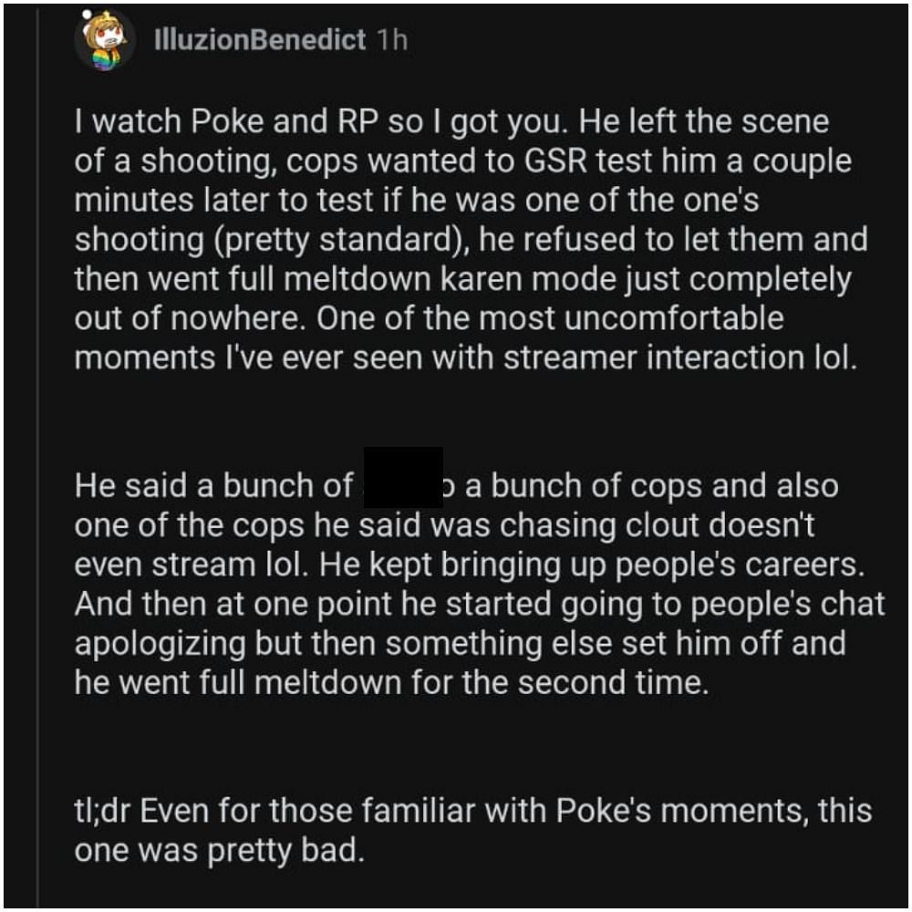 Another Redditor explained the situation in greater detail (Image via Reddit)