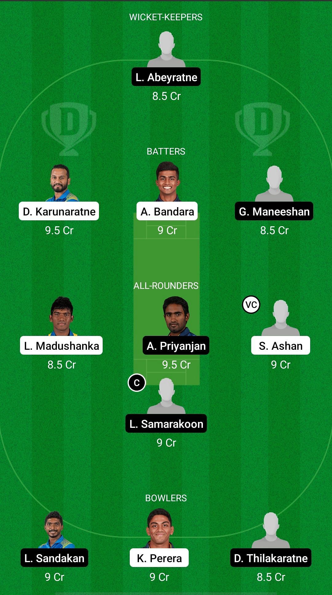 COL vs DAM Dream11 Prediction - Sri Lankan NSL One-Day