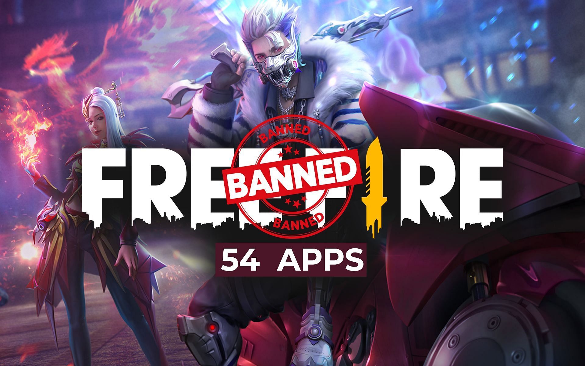 Free Fire and 53 others Chinese apps banned over India by Govt