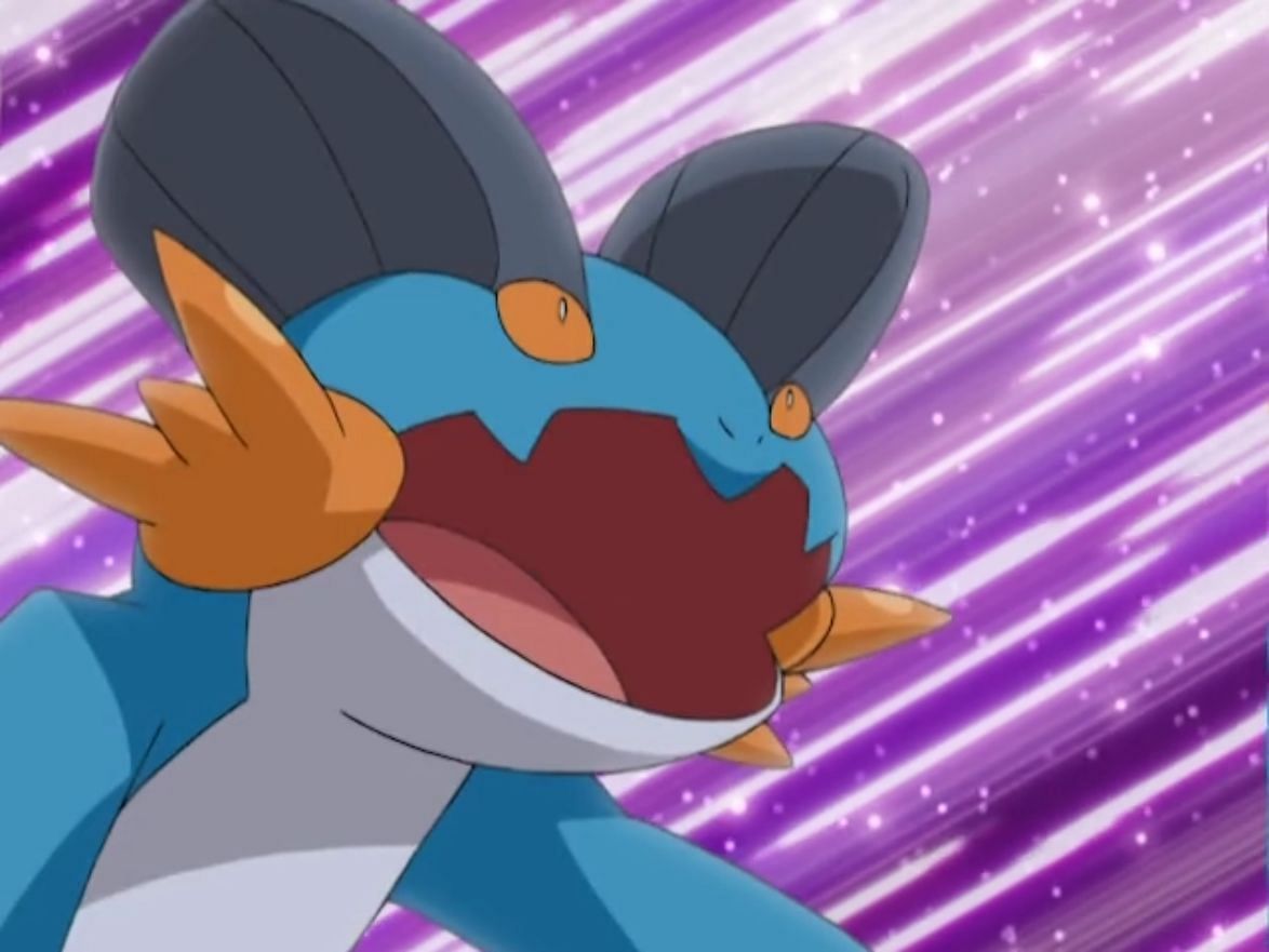 Swampert & # 039; s Hydro Cannon deals tons of damage to Nidoqueen (Image via The Pokemon Company)