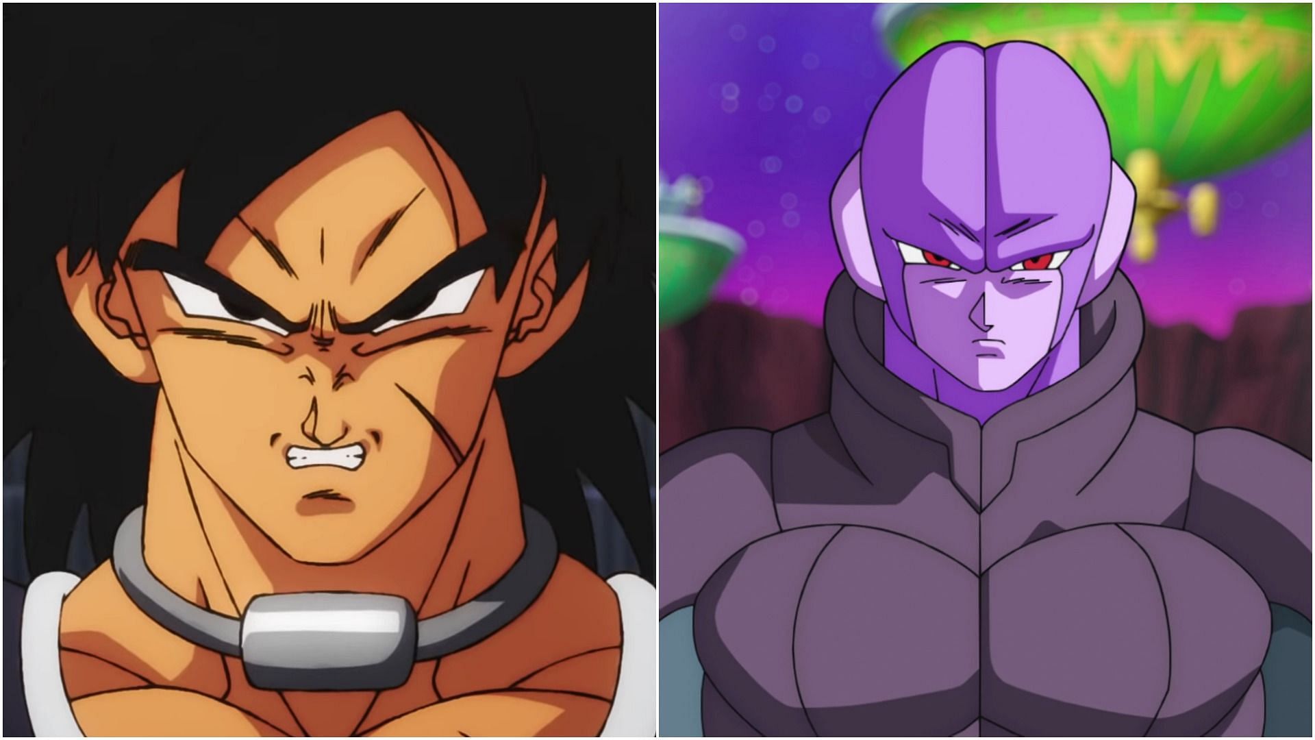 Broly (left) and Hit (right) as seen in the Dragon Ball Super TV and movie anime (Image via Sportskeeda)