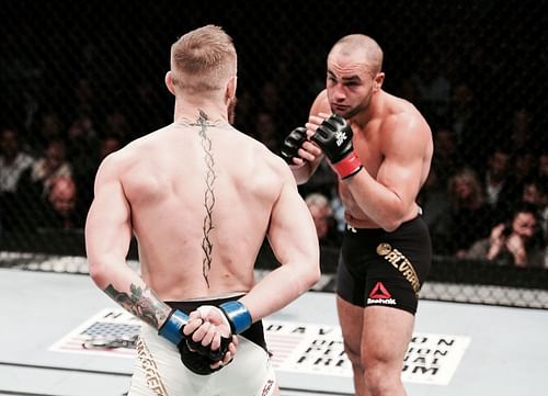 Eddie Alvarez vs. Conor McGregor [Image courtesy of @espnmma on Twitter]