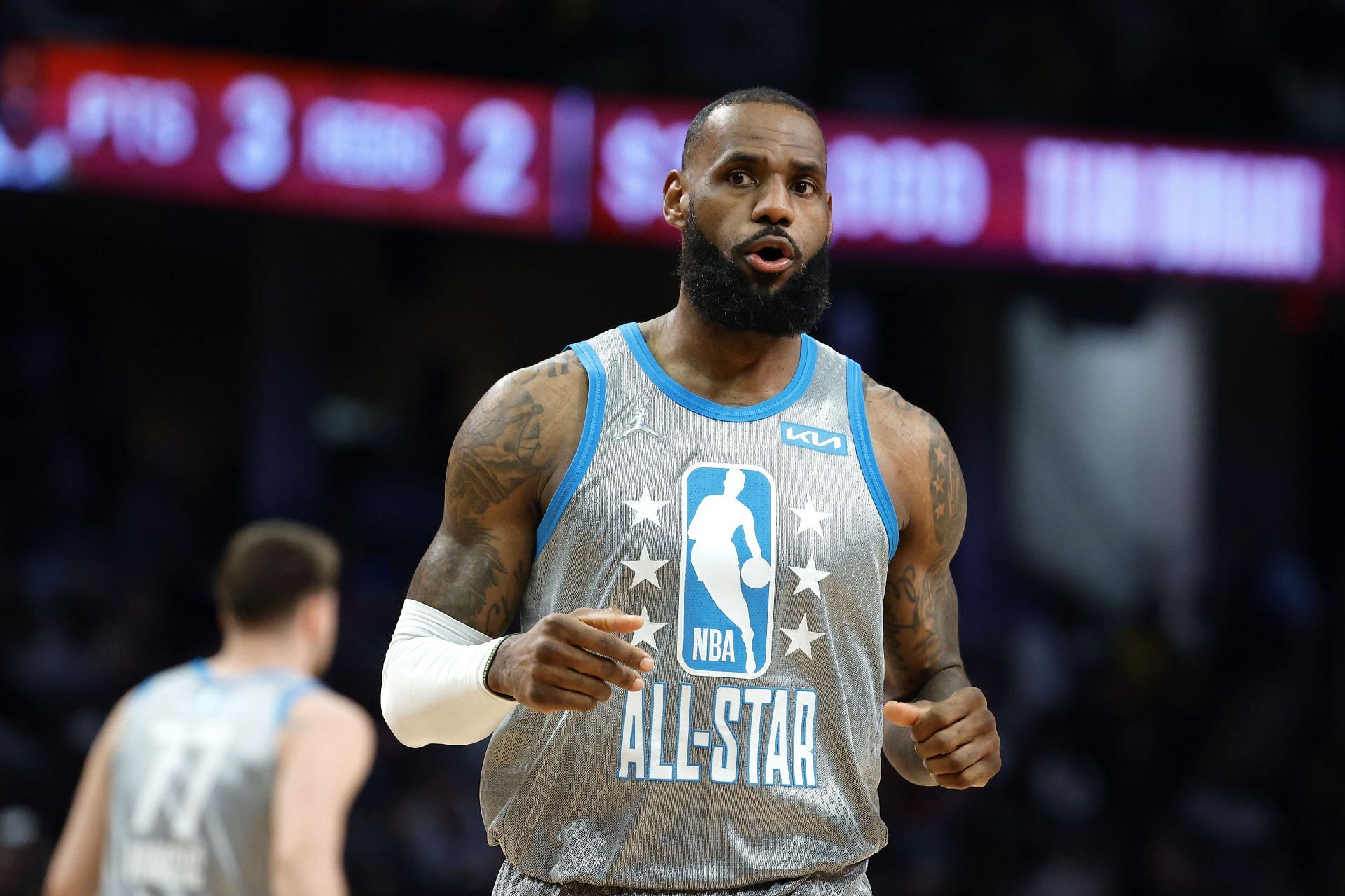 Enter caption LeBron James during the NBA All-Star Game