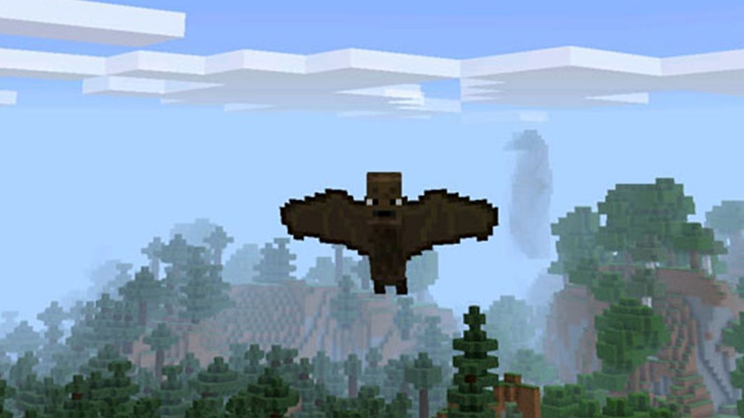 Bats flying (Image via Minecraft)