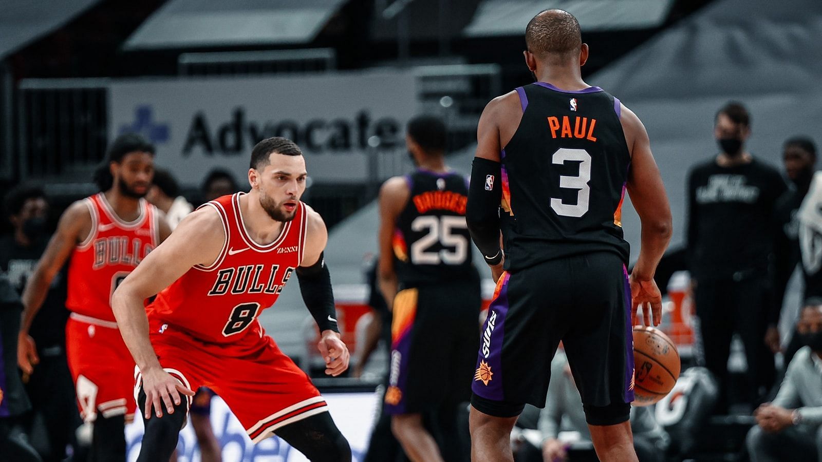 The visiting Phoenix Suns will meet the Chicago Bulls for the first time this season on Monday. [Photo: NBA.com]