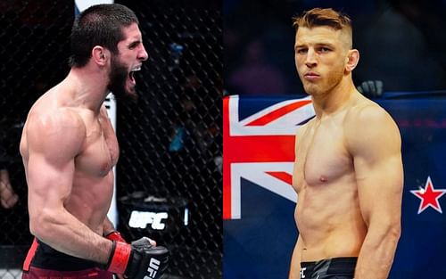 Islam Makhachev (left. Credit: @ufc on Instagram), Dan Hooker (right)