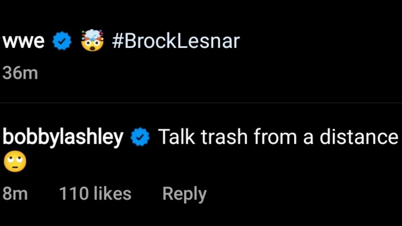 Lashley has sent a message to Lesnar in the aftermath of their segment on RAW