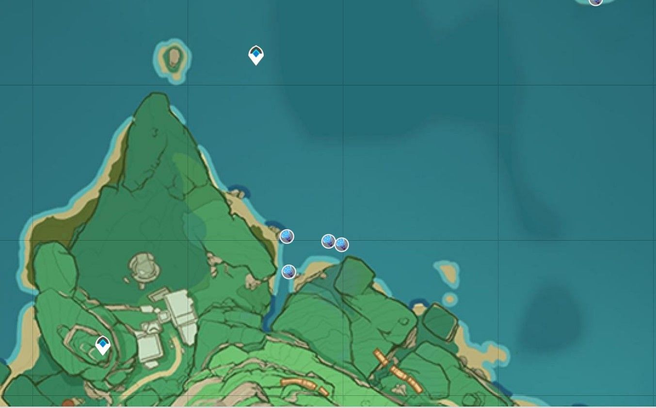 Sea Ganoderma near Araumi (Image via Interactive Map)