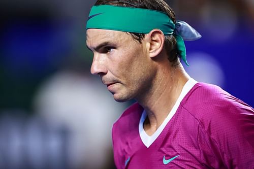 Rafael Nadal in action at Acapulco on Tuesday.