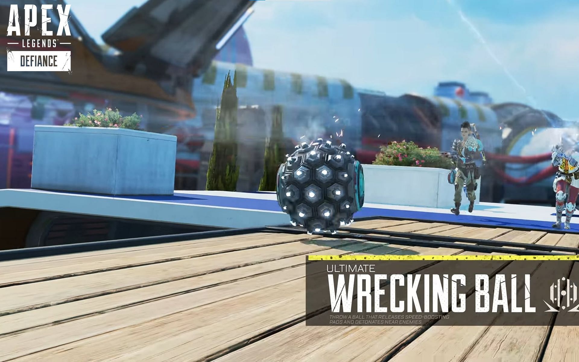 Mad Maggie&#039;s ultimate &quot;Wrecking Ball&quot; in Apex Legends Season 12 (Image via Respawn Entertainment)