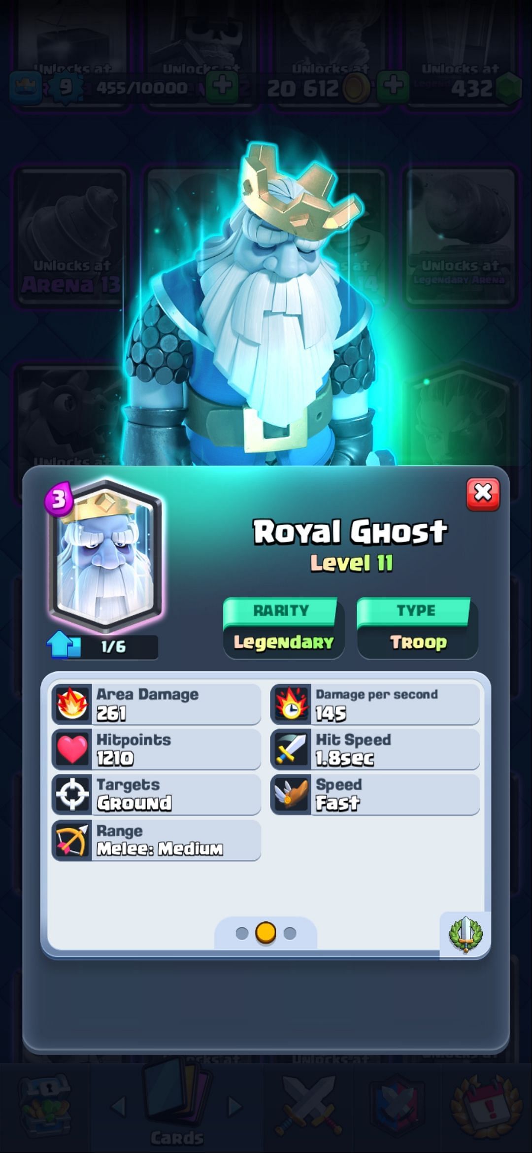 The Royal Ghost in Clash Royale (Image via Sportskeeda)