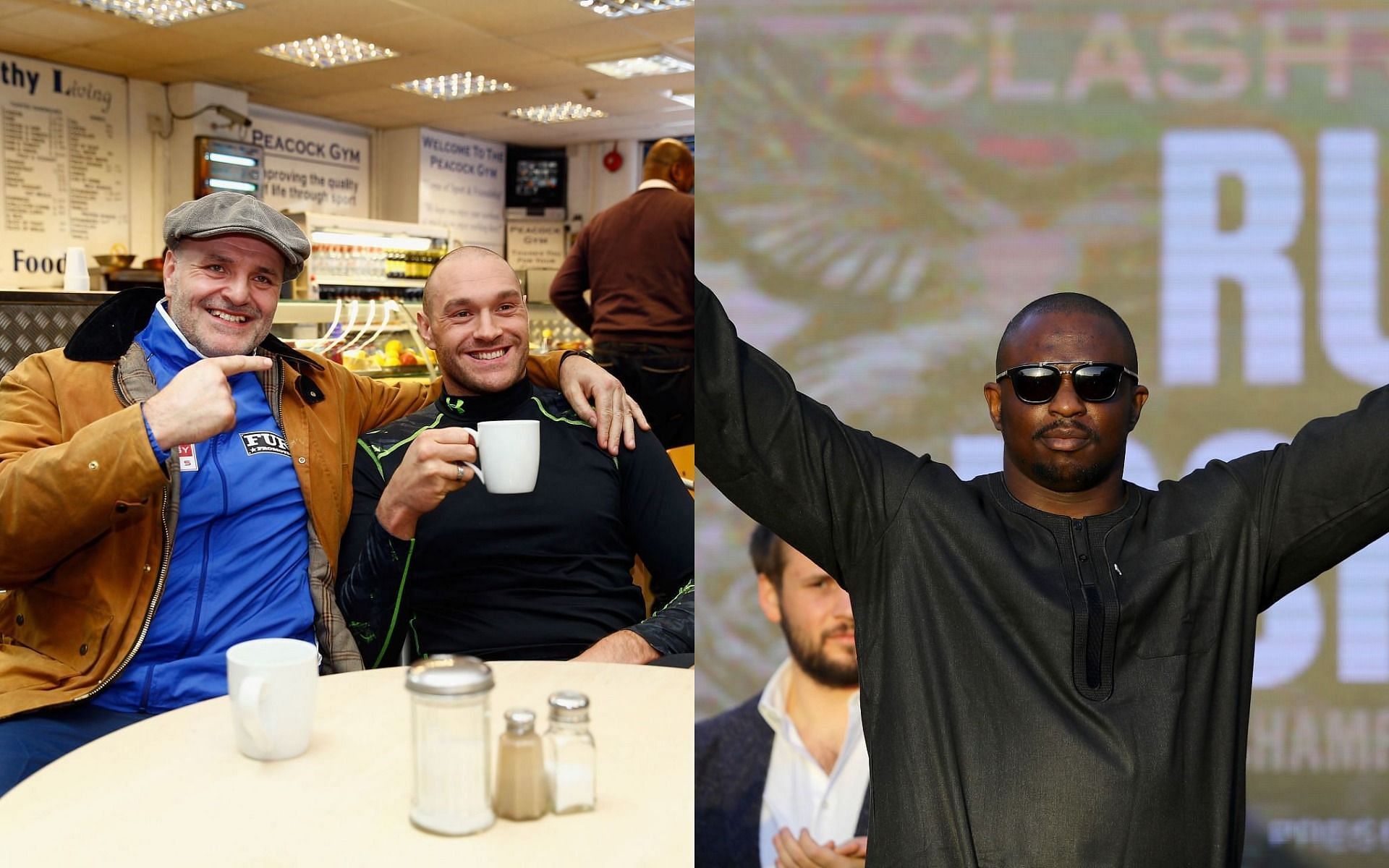 John and Tyson Fury (L) are seemingly tired of waiting on Dillian Whyte (R)