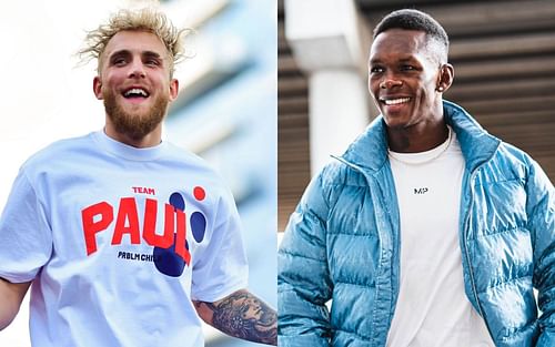 Jake Paul (left) and Israel Adesanya (right) [Photo via @ufc on Instagram]