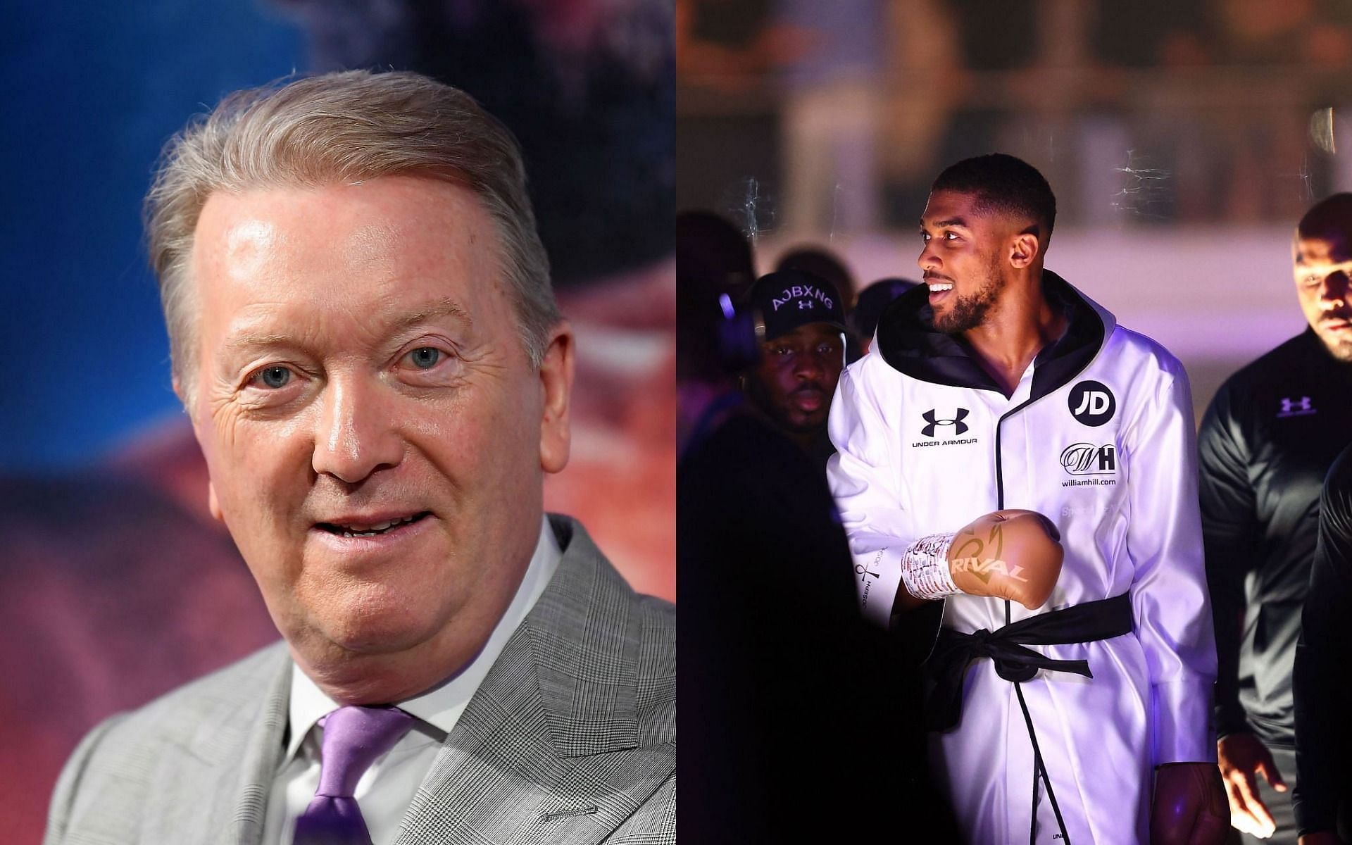 Frank Warren (L) doesn&#039;t believe that Anthony Joshua (R) will actually fight Oleksandr Usyk