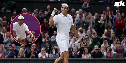 Aslan Karatsev and Roger Federer