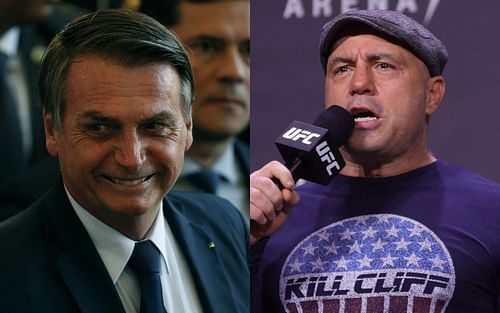 Jair Bolsonaro (left) and Joe Rogan (right)