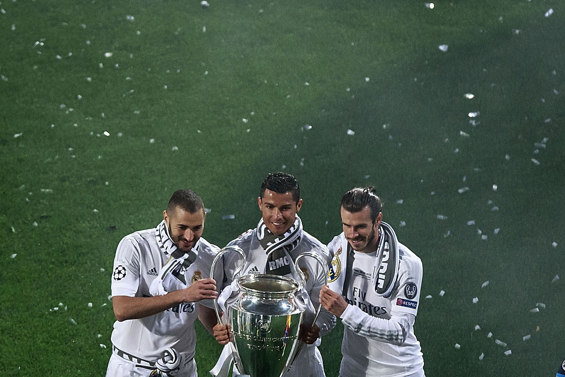 Karim Benzema, Cristiano Ronaldo and Gareth Bale (left to right) scored a lot of goals under Zidane.