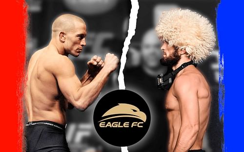 Georges St-Pierre and Khabib Nurmagomedov (Image credits: Getty, EFC Logo - EFC Instagram)