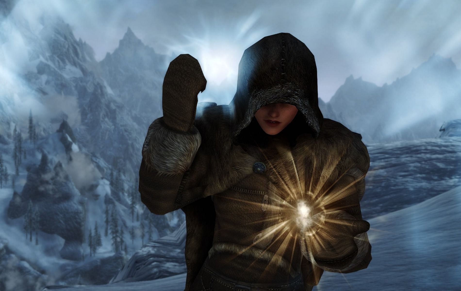 The smooth magic system of Skyrim makes mages fun to play (Image via Nexusmods)