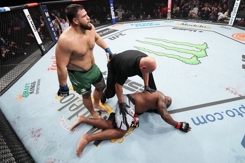 Tai Tuivasa switched off the lights on Derrick Lewis with a brutal standing elbow